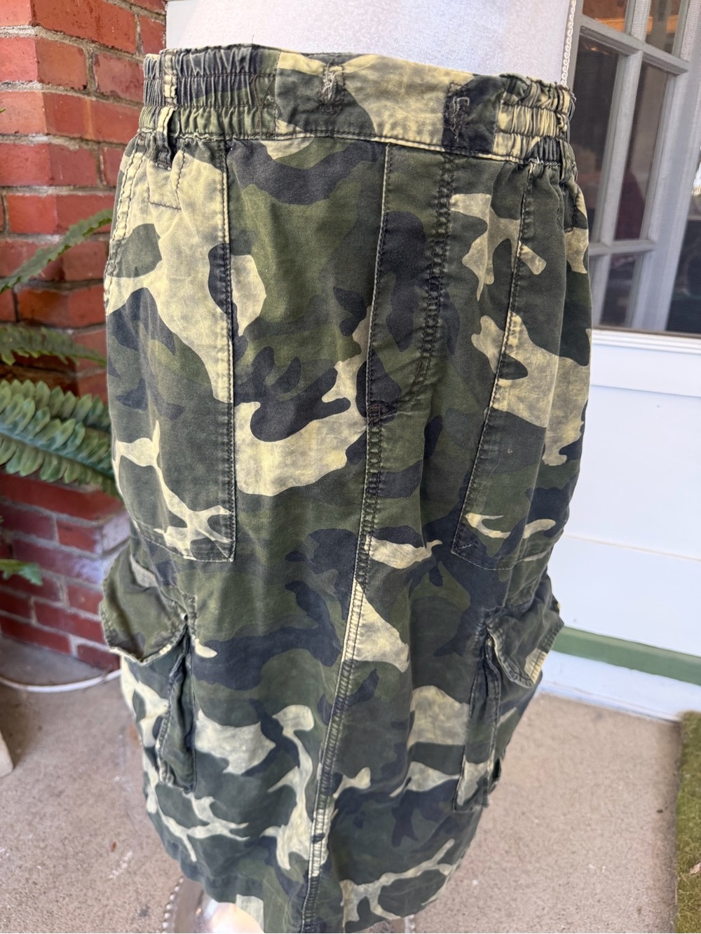 Free People "Let Me In" Camo Cargo Maxi Skirt - Size S/M